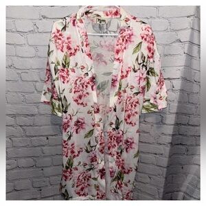 Show Me Your MuMu Brie Kimono Robe OS Garden Of Blooms Floral Tropical Belt